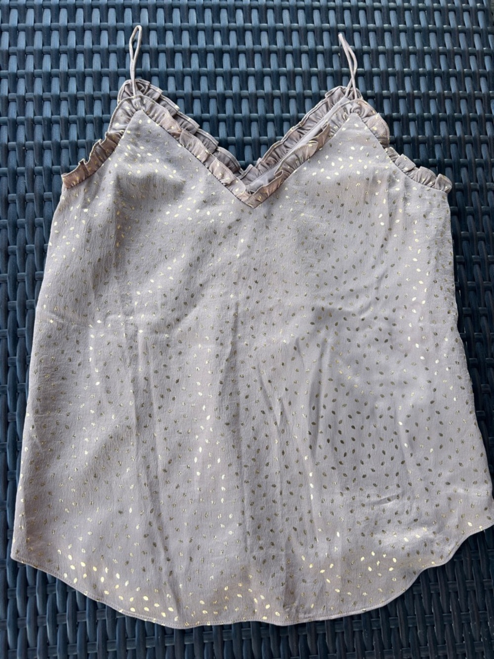 Express Taupe Cami with Gold Dot Accents